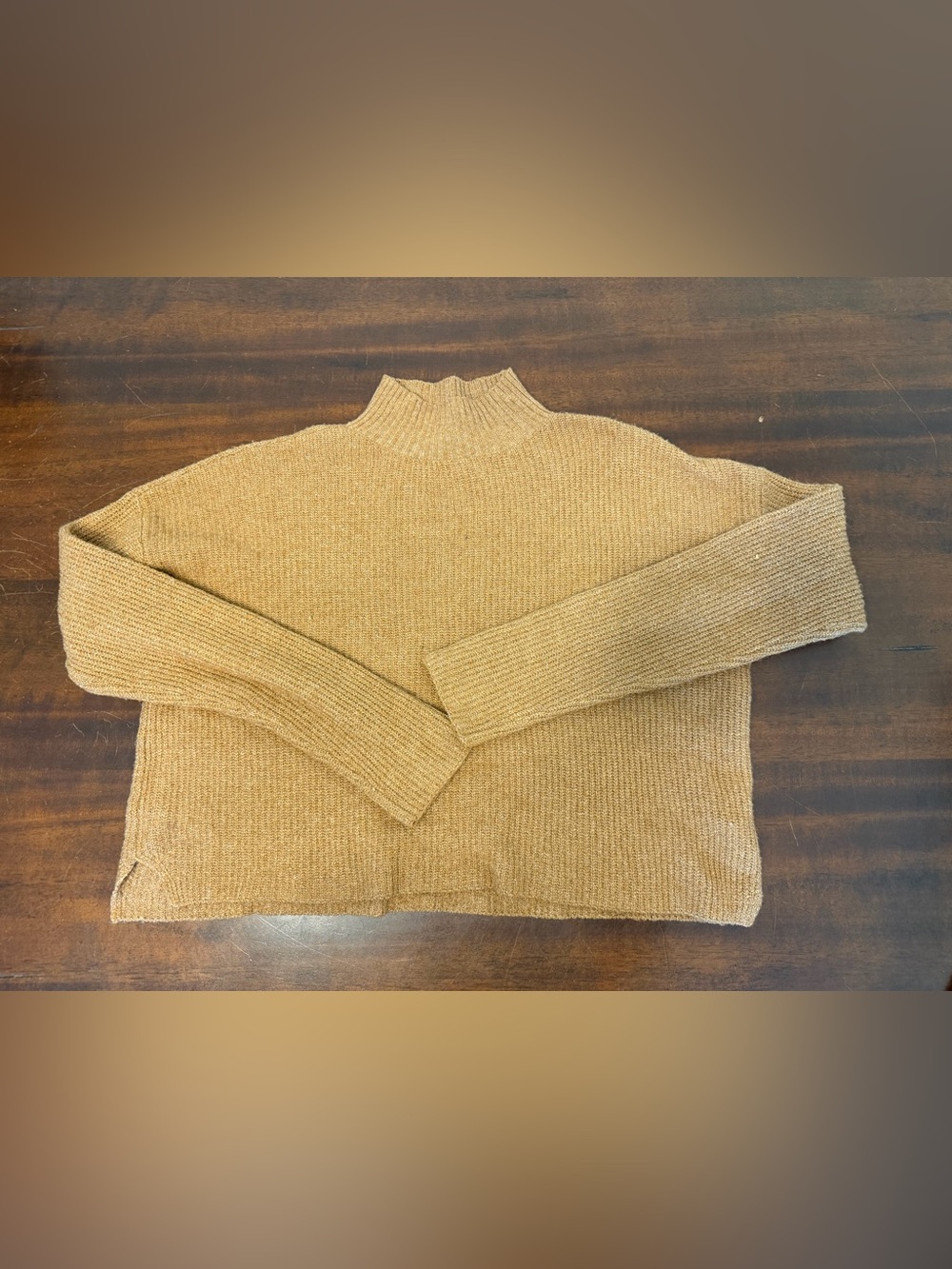 BP small Mock Neck Sweater - Camel Brown